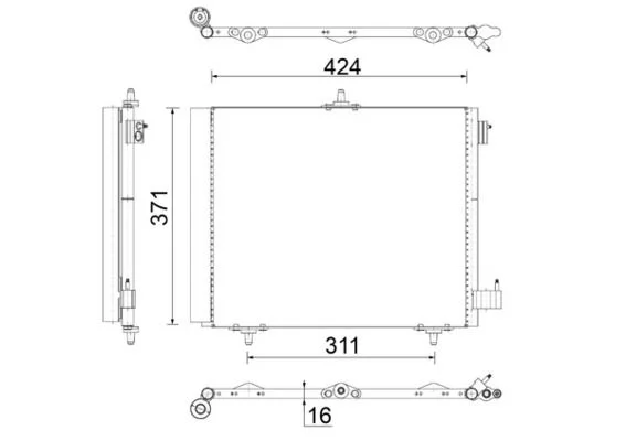 Kondenzator, klimatska naprava MAHLE AC 460 000S