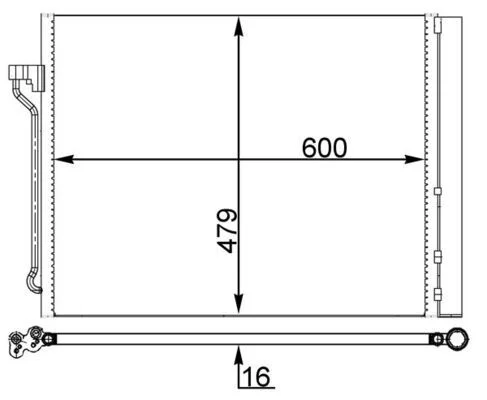 Kondenzator, klimatska naprava MAHLE AC 463 000S