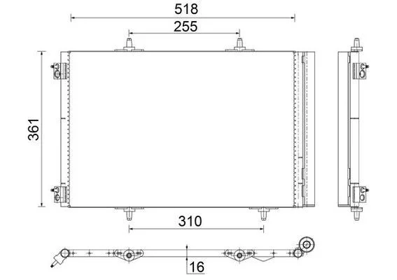 Condenser, air conditioning MAHLE AC 466 000S
