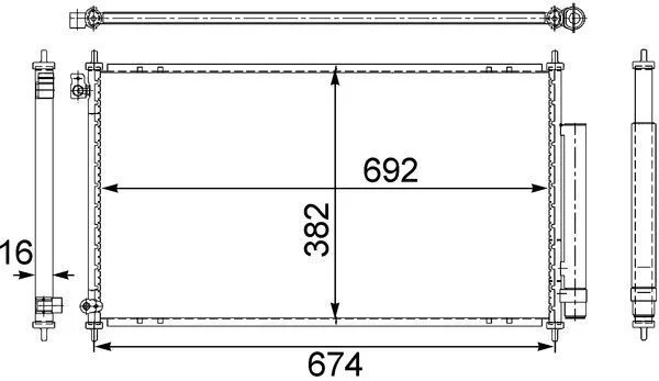 Kondenzator, klimatska naprava MAHLE AC 467 001S