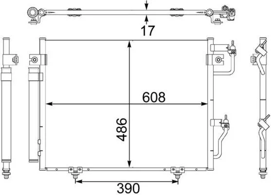 Kondenzator, klimatska naprava MAHLE AC 475 001S