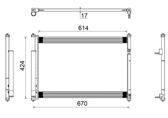 Kondenzator, klimatska naprava MAHLE AC 490 000S