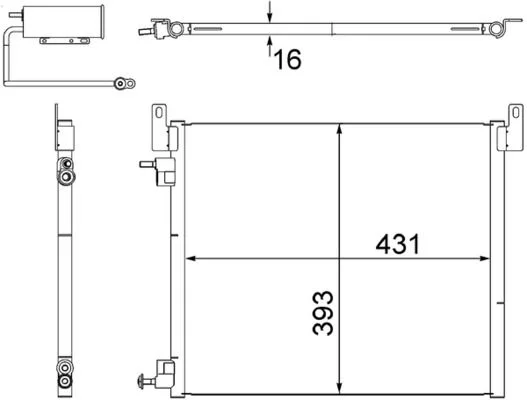 Kondenzator, klimatska naprava MAHLE AC 499 000S