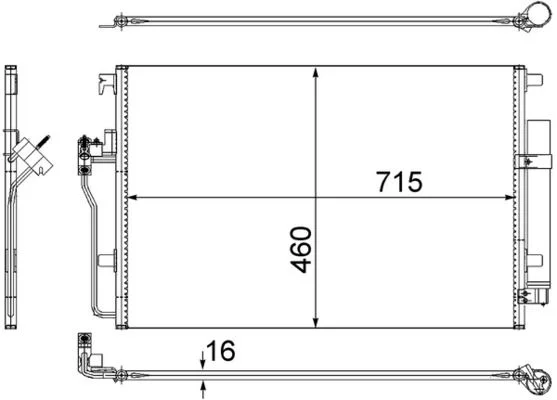 Kondenzator, klimatska naprava MAHLE AC 553 001S