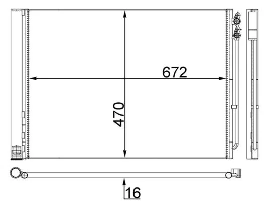 Kondenzator, klimatska naprava MAHLE AC 567 000S