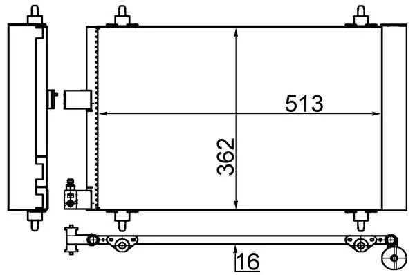Kondenzator, klimatska naprava MAHLE AC 585 001S