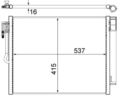 Kondenzator, klimatska naprava MAHLE AC 596 000S