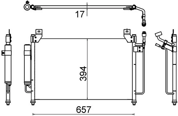 Kondenzator, klimatska naprava MAHLE AC 642 000S
