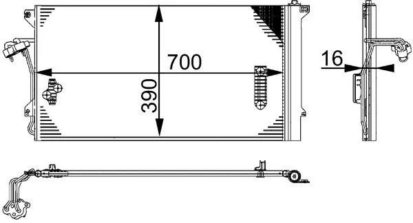 Condenser, air conditioning MAHLE AC 659 000S