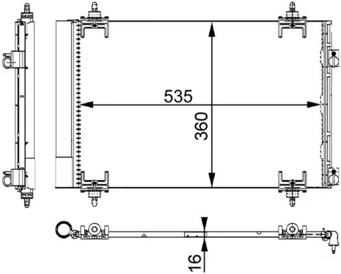Kondenzator, klimatska naprava MAHLE AC 667 000S