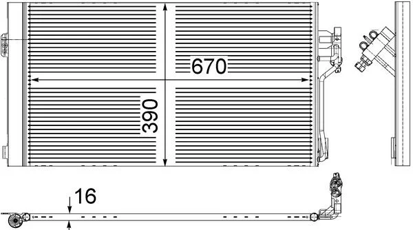 Kondenzator, klimatska naprava MAHLE AC 761 000S
