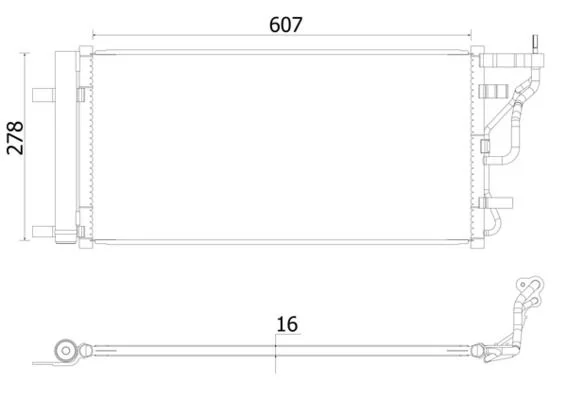 Kondenzator, klimatska naprava MAHLE AC 956 000S