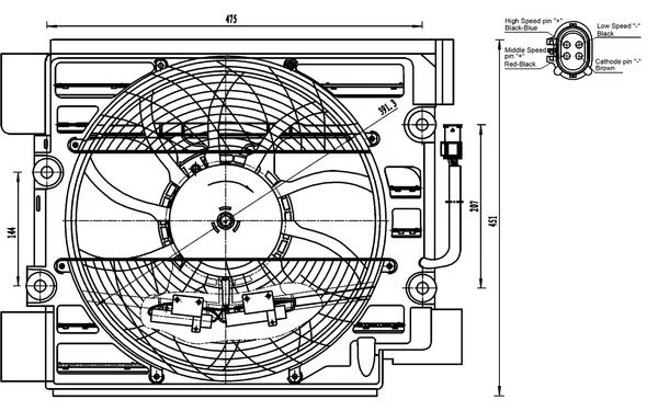 Fan, air conditioning condenser MAHLE ACF23000S