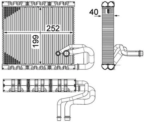 Izparilnik, klimatska naprava MAHLE AE106000P