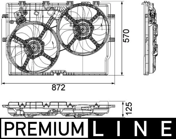 Fan, engine cooling MAHLE CFF 193 000P
