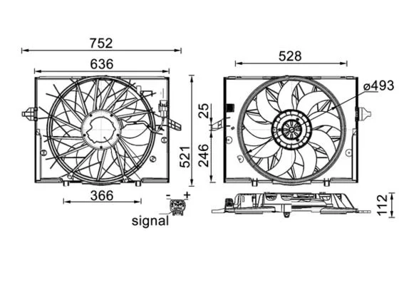 Ventilator, hlajenje motorja MAHLE CFF336000S