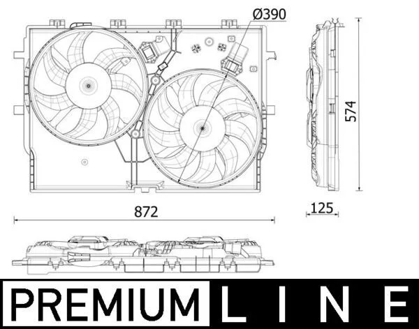 Ventilator, hlajenje motorja MAHLE CFF 550 000P