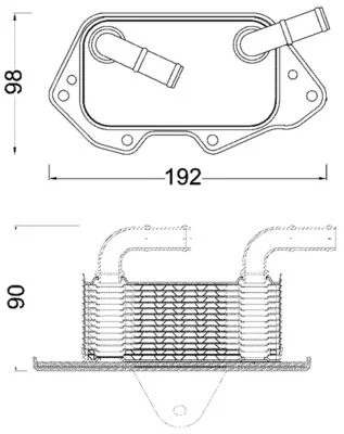Hladilnik olja, motorno olje MAHLE CLC 186 000S