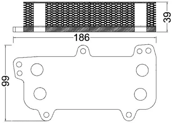 Hladilnik olja, motorno olje MAHLE CLC187000S