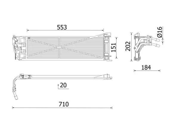 Oil Cooler, automatic transmission MAHLE CLC 306 000P