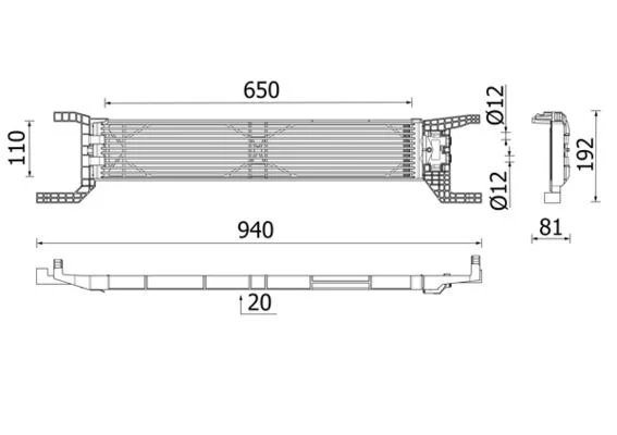 Oil Cooler, automatic transmission MAHLE CLC324000P