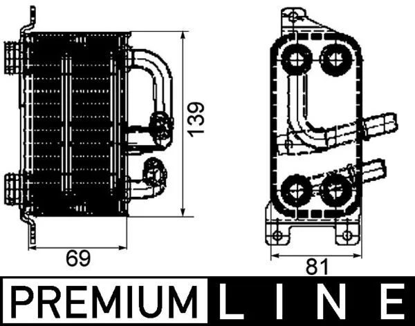 Hladilnik olja, motorno olje MAHLE CLC66000P