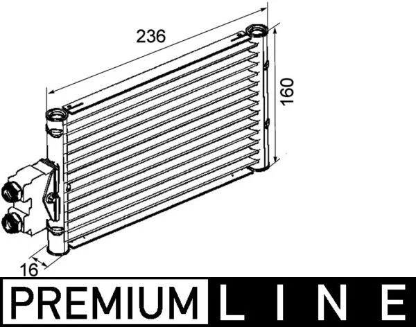 Oil Cooler, automatic transmission MAHLE CLC74000P