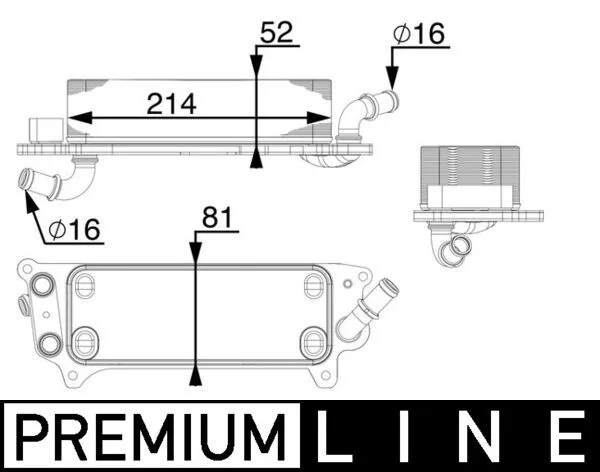 Oil Cooler, automatic transmission MAHLE CLC77000P
