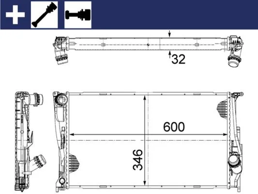 Hladilnik, hlajenje motorja MAHLE CR 1083 000S