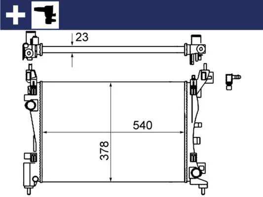 Hladilnik, hlajenje motorja MAHLE CR 1121 000S
