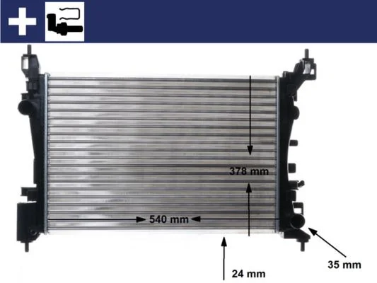 Hladilnik, hlajenje motorja MAHLE CR 1182 000S