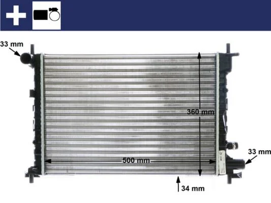 Hladilnik, hlajenje motorja MAHLE CR 381 000S