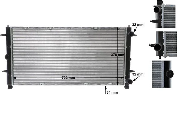 Hladilnik, hlajenje motorja MAHLE CR 398 000S