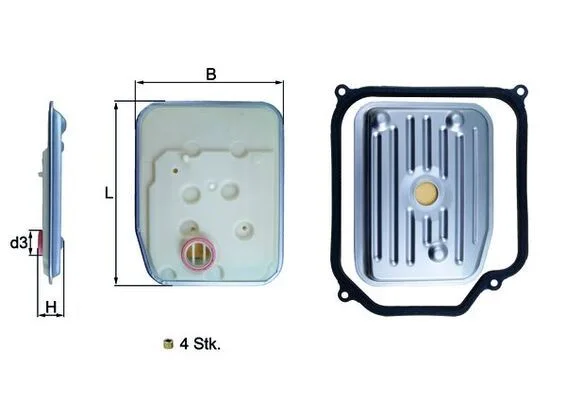 Hidravlični filter, avtomatski menjalnik MAHLE HX147KIT1