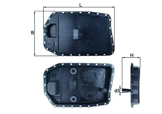 Področje za olje, avtomatski menjalnik MAHLE HX154