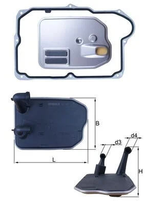 Hydraulic Filter, automatic transmission MAHLE HX161D