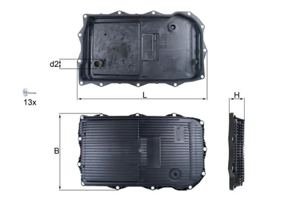 Področje za olje, avtomatski menjalnik MAHLE HX184KIT