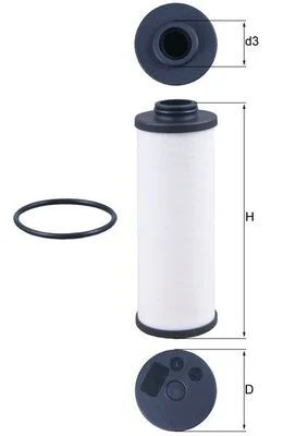 Hidravlični filter, avtomatski menjalnik MAHLE HX186D