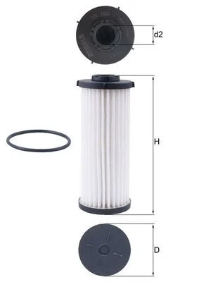 Hidravlični filter, avtomatski menjalnik MAHLE HX190D