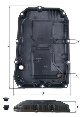 Področje za olje, avtomatski menjalnik MAHLE HX196KIT