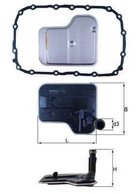 Hydraulic Filter, automatic transmission MAHLE HX240D