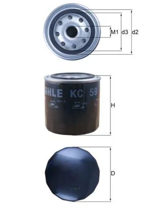 Fuel Filter MAHLE KC59