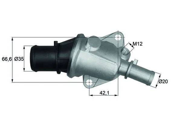 Thermostat, coolant MAHLE TI 105 88