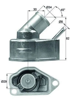 Thermostat, coolant MAHLE TI 10 92