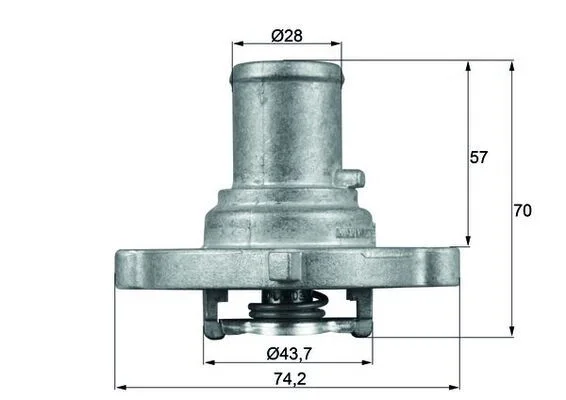 Thermostat, coolant MAHLE TI 122 87 D