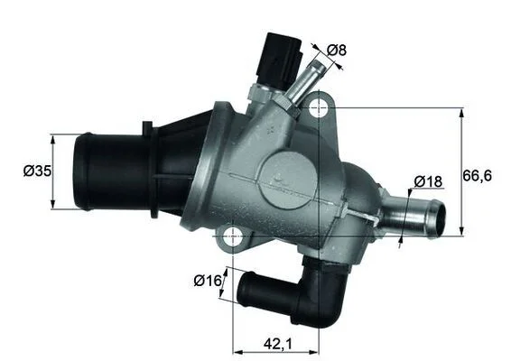 Thermostat, coolant MAHLE TI 163 88