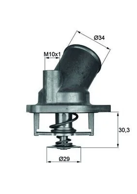 Thermostat, coolant MAHLE TI 2 92
