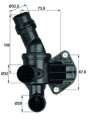 Thermostat, coolant MAHLE TI 6 87