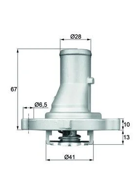 Thermostat, coolant MAHLE TI 68 87 D