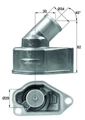 Thermostat, coolant MAHLE TI987